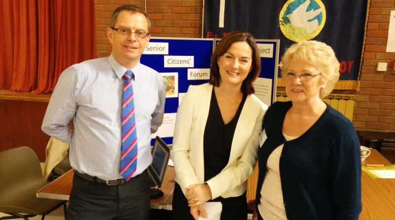 Lucy Allan MP with Susan Palmer, the chair of the forum, and Paul Gossage, the head of marketing at Ironbridge Museums.
