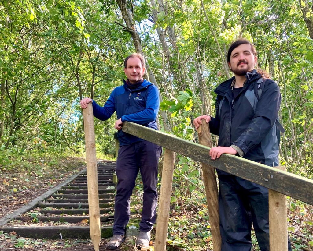 Tristan Hayes (left) and apprentice James Brammer