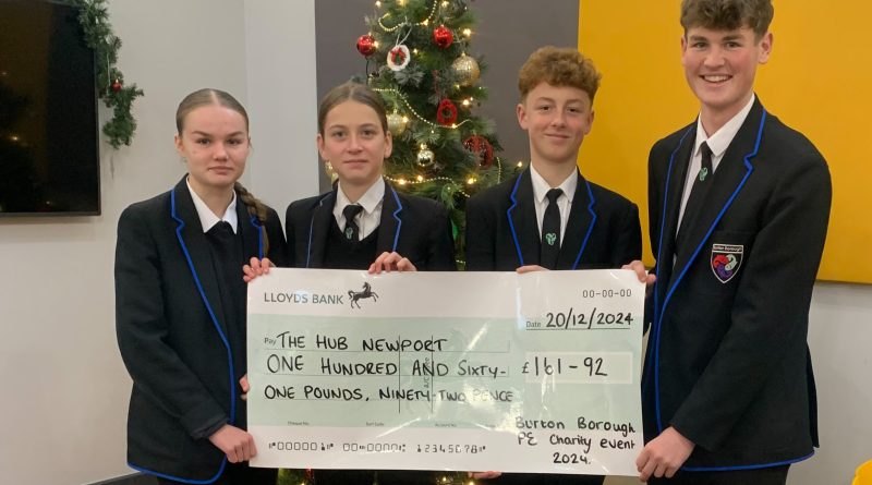 Burton Borough students raise cash for town youth project